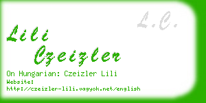 lili czeizler business card